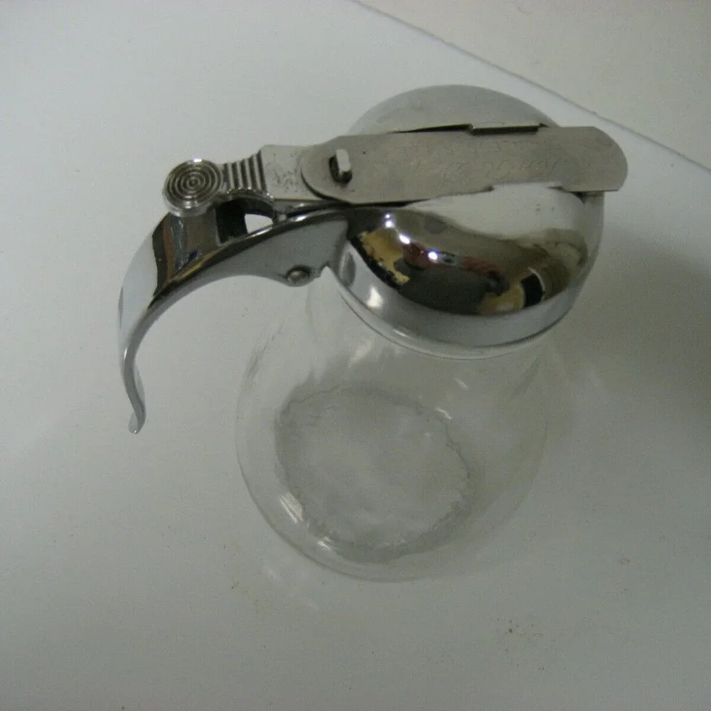 6 inch glass syrup server